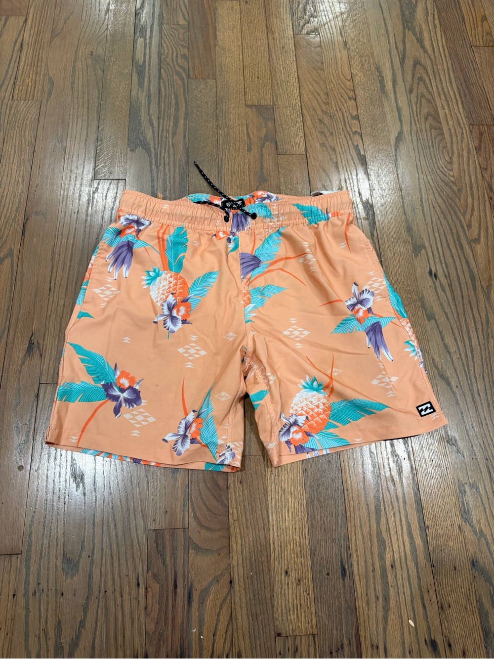 Billabong Peach Floral Pineapple Swim Shorts